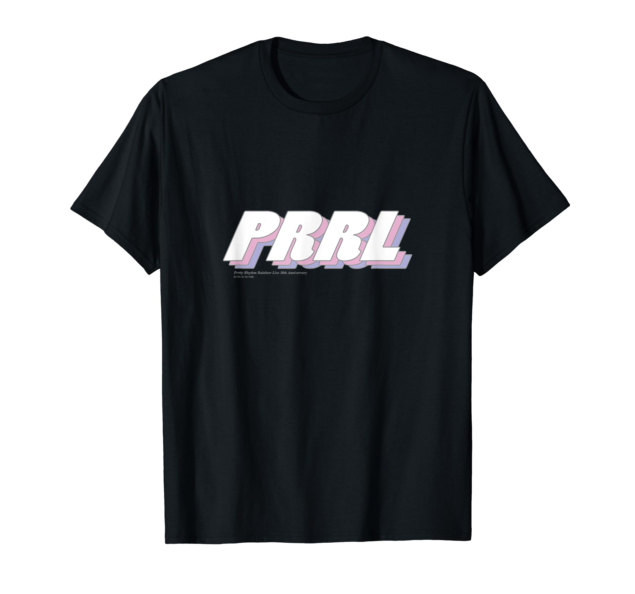 Pretty Rhythm Rainbow Live PRRL T-shirt
Pretty Rhythm Rainbow Live PRRL T-shirt