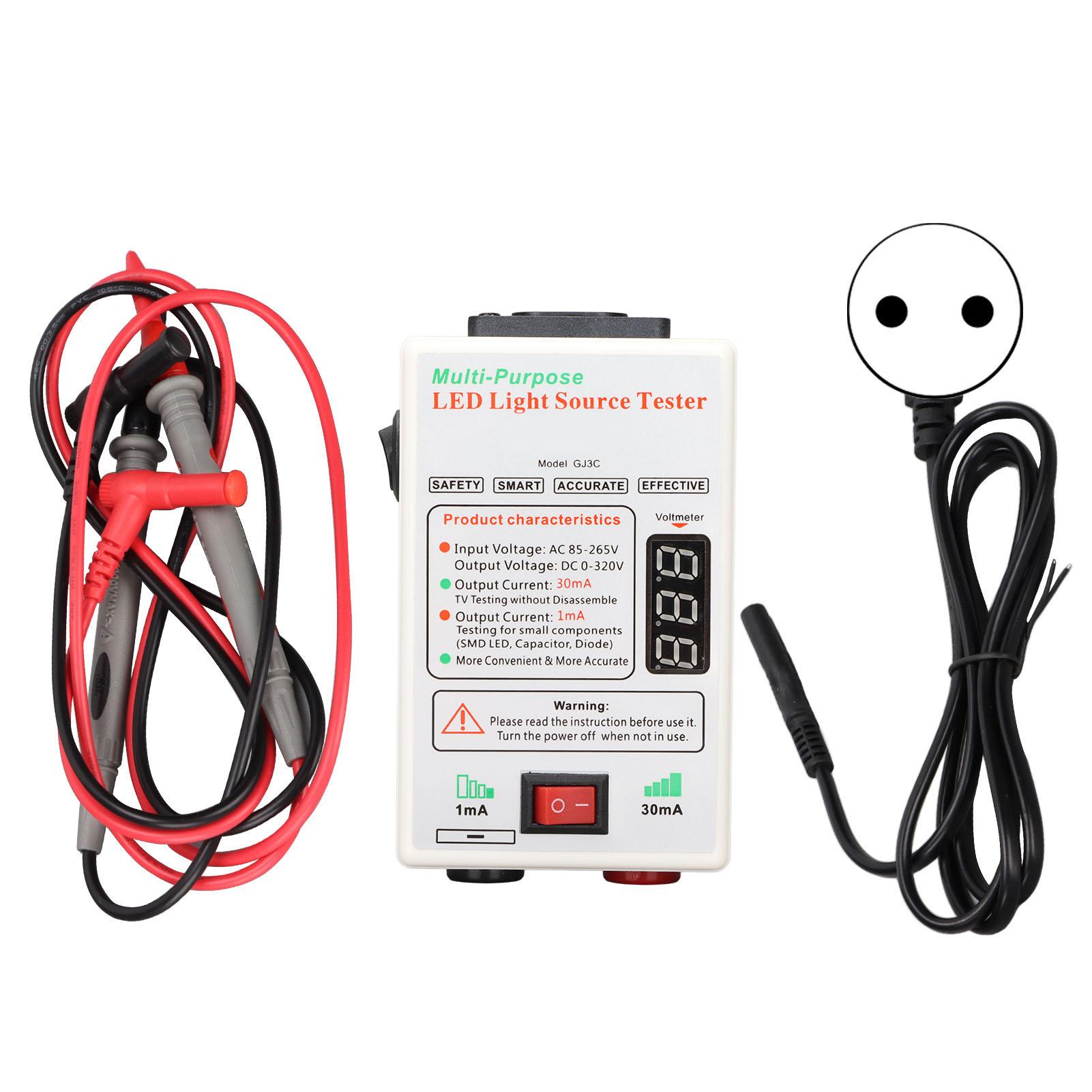 Світлодіодний тестер, багатоцільовий тестер джерел світла для РК-телевізорів, ремонт світлодіодного освітлення, штекер ЄС 100‑240 В US Plug 
Світлодіодний тестер, багатоцільовий тестер джерел світла для РК-телевізорів, ремонт світлодіодного освітлення, штекер ЄС 100‑240 В US Plug