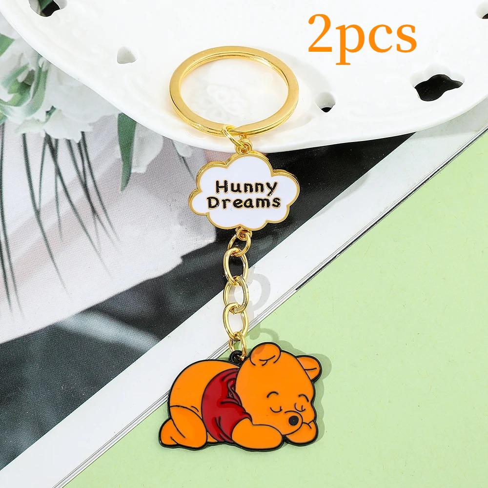 Disney Anime Figure Pooh Bear Keychain Sleep Winnie Enamel Pendant Keyrings for Backpack Car Ornament Accessories Gifts For 2pcs
Disney Anime Figure Pooh Bear Keychain Sleep Winnie Enamel Pendant Keyrings for Backpack Car Ornament Accessories Gifts For 2pcs
