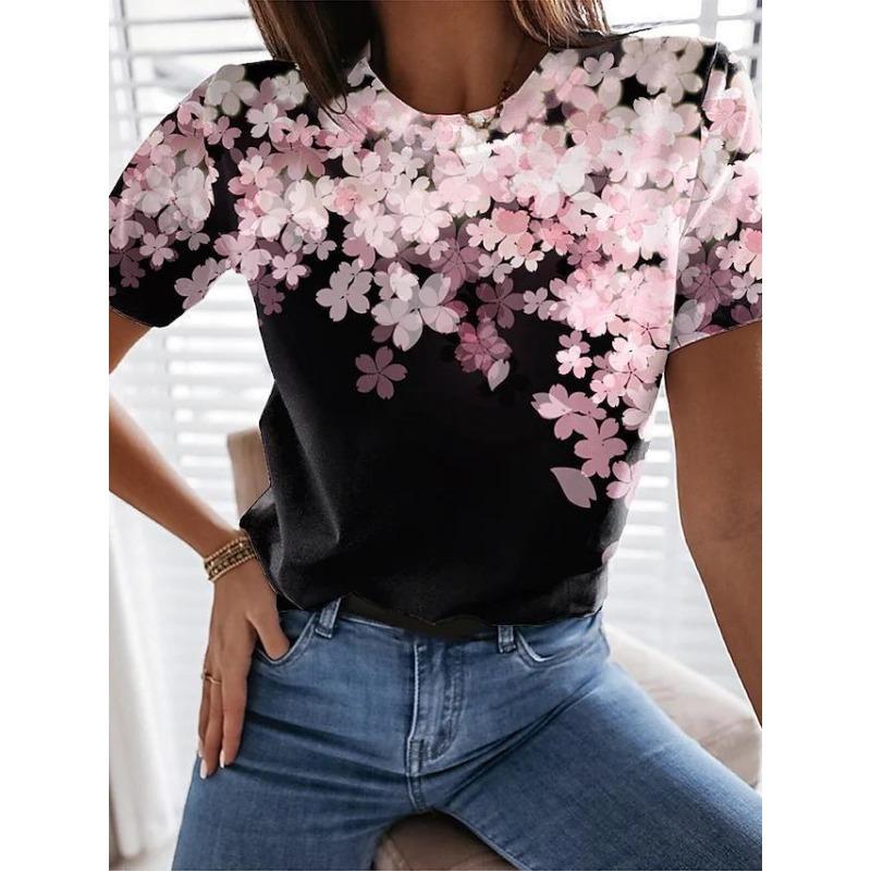 Женская летняя футболка с короткими рукавами, 3D-принтом, цветочным рисунком и круглым вырезом 6XL
Женская летняя футболка с короткими рукавами, 3D-принтом, цветочным рисунком и круглым вырезом 6XL