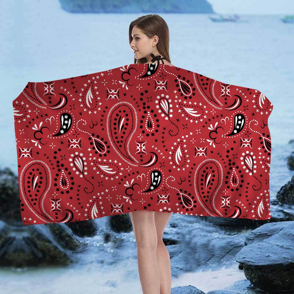 Fashion B-Bandanna Microfiber Blanket Quick Drying Beach Towels Oversized Printing Super Absorbent Pool Towel Blanket W30*H60(CM)
Fashion B-Bandanna Microfiber Blanket Quick Drying Beach Towels Oversized Printing Super Absorbent Pool Towel Blanket W30*H60(CM)