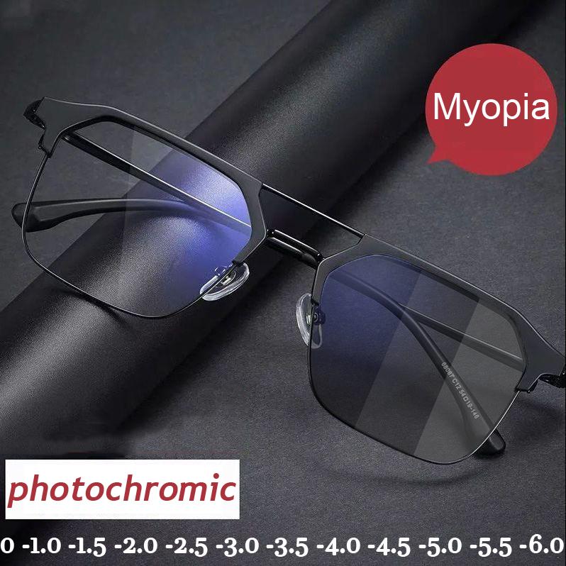 Fashion Smart Photochromic Minus Glasses Fashion Luxury Square Frame Near Sight Myopia Eyeglasses Men Women Eyewear Diopters 0 To -6.0
Fashion Smart Photochromic Minus Glasses Fashion Luxury Square Frame Near Sight Myopia Eyeglasses Men Women Eyewear Diopters 0 To -6.0