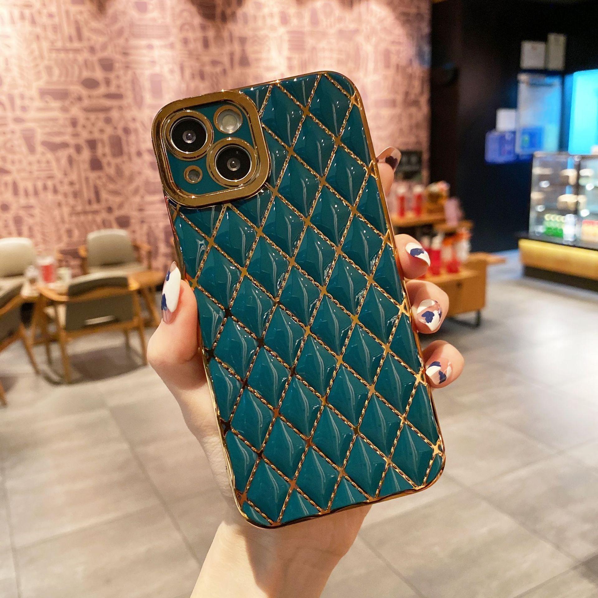 For iPhone 15 Case Rhombus Pattern 6D Electroplated Protective Back Shell C
For iPhone 15 Case Rhombus Pattern 6D Electroplated Protective Back Shell C