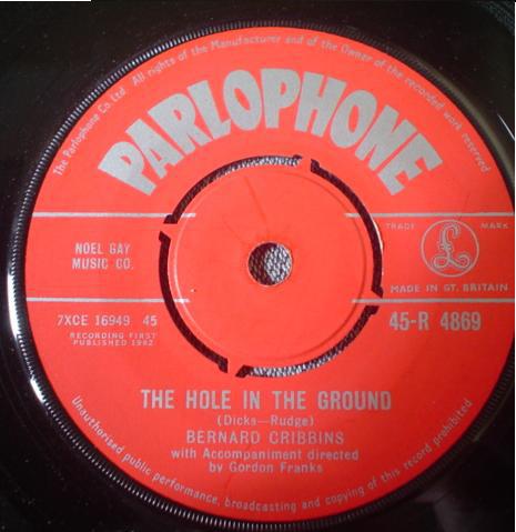 7inch Record BERNARD CRIBBINS - The Hole In The Ground 45R4869 Parlophone 1962 UK Pop Used
7inch Record BERNARD CRIBBINS - The Hole In The Ground 45R4869 Parlophone 1962 UK Pop Used
