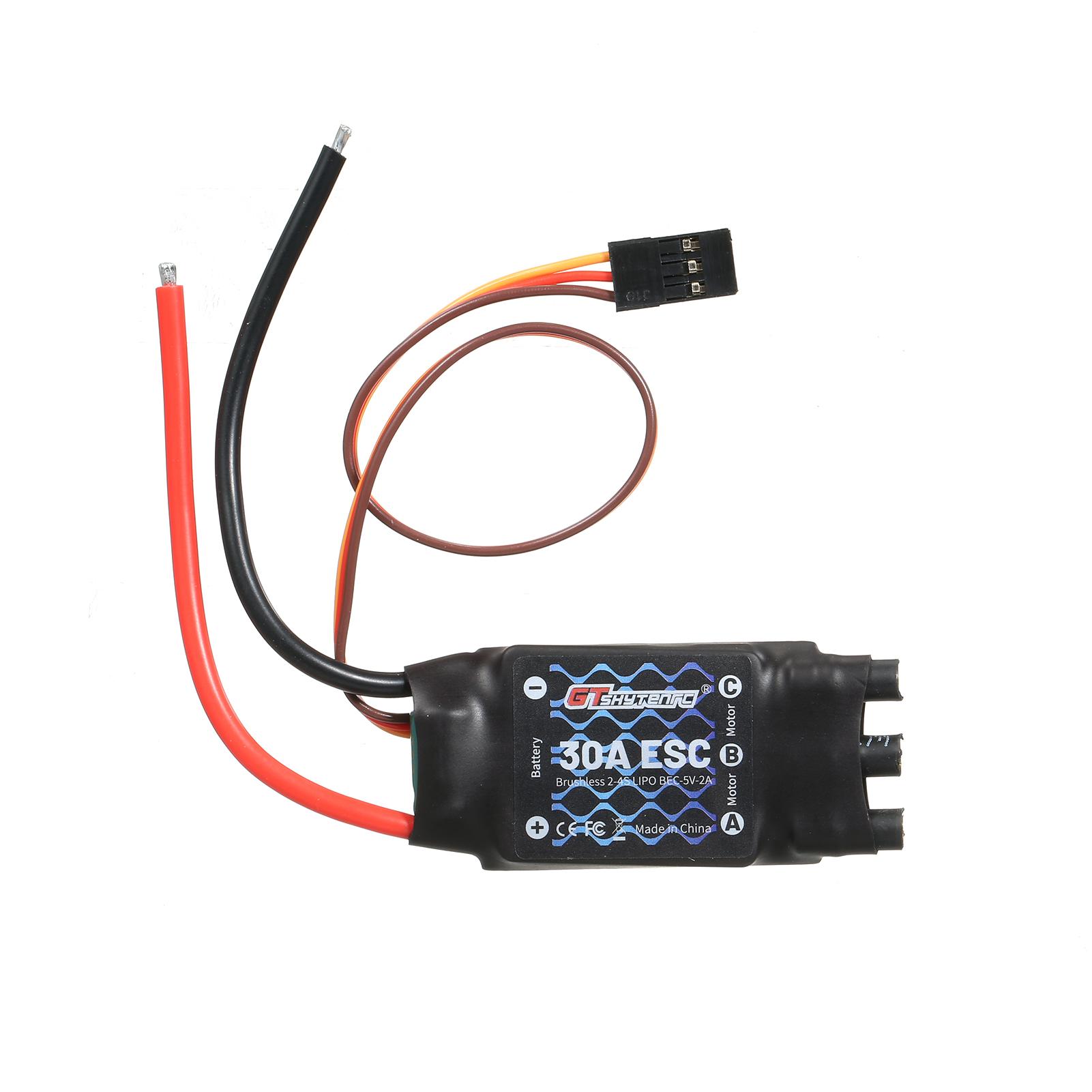 GTSKYTENCR 2-4S 30A Безщітковий регулятор швидкості двигуна ESC Пульт дистанційного керування BEC ESC для нерухомого крила Type 4 чорний
GTSKYTENCR 2-4S 30A Безщітковий регулятор швидкості двигуна ESC Пульт дистанційного керування BEC ESC для нерухомого крила Type 4 чорний