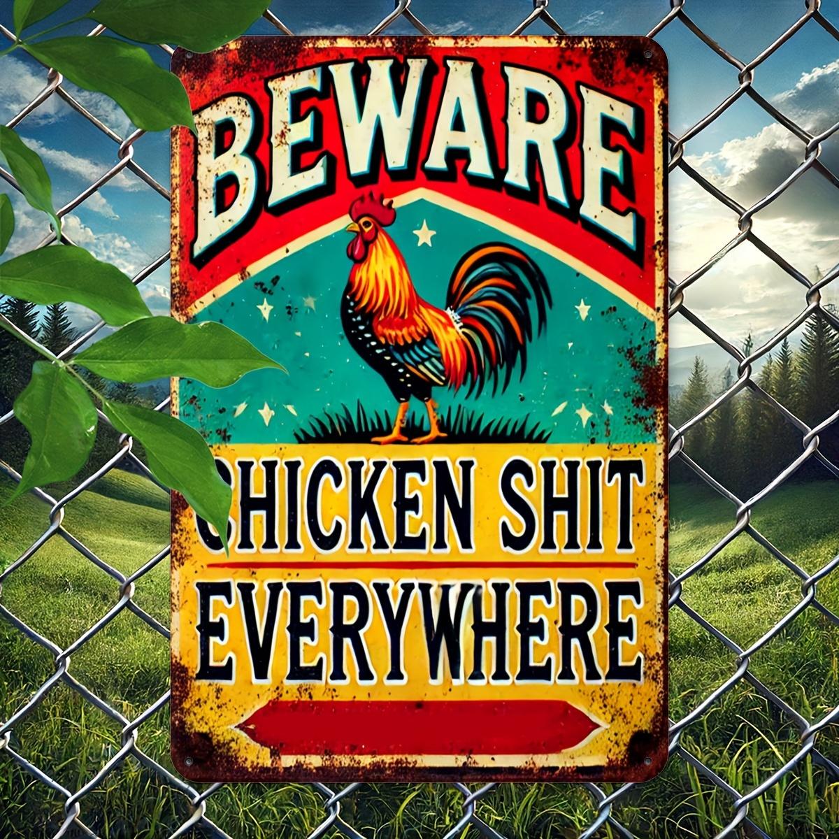 Vintage Rustic Metal Sign Beware of Chicken Shit Everywhere Fun Farmhouse Wall Decoration for Outdoor Patio Home Garage 20x30cm(7.8x11.8inch)
Vintage Rustic Metal Sign Beware of Chicken Shit Everywhere Fun Farmhouse Wall Decoration for Outdoor Patio Home Garage 20x30cm(7.8x11.8inch)