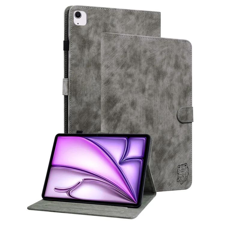 Для iPad Эйр 13 (2024) Чехол из искусственной кожи с подставкой для планшета с милым мультяшным принтом тигра - серый
Для iPad Эйр 13 (2024) Чехол из искусственной кожи с подставкой для планшета с милым мультяшным принтом тигра - серый
