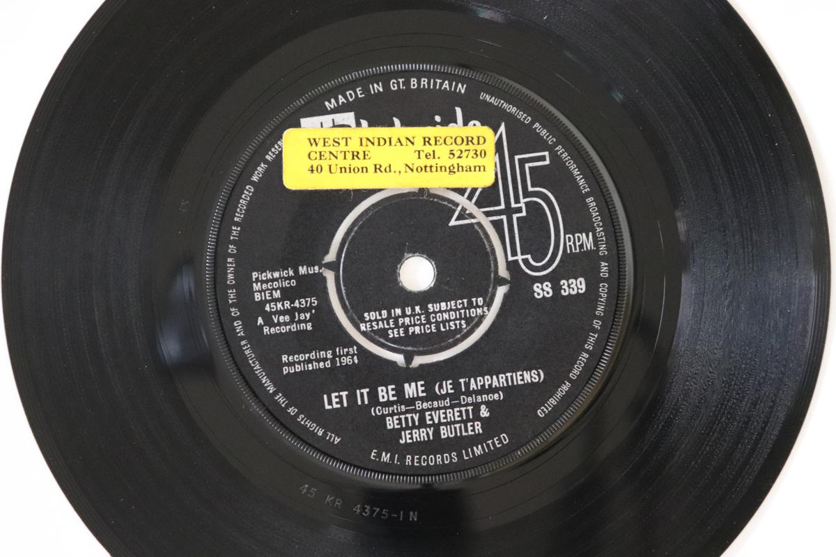 7-дюймовая пластинка BETTY EVERETT & JERRY BUTLER - Let It Be Me / Ain t That Loving Yo SS339 Stateside 1964 UK Рок Б/У
7-дюймовая пластинка BETTY EVERETT & JERRY BUTLER - Let It Be Me / Ain t That Loving Yo SS339 Stateside 1964 UK Рок Б/У