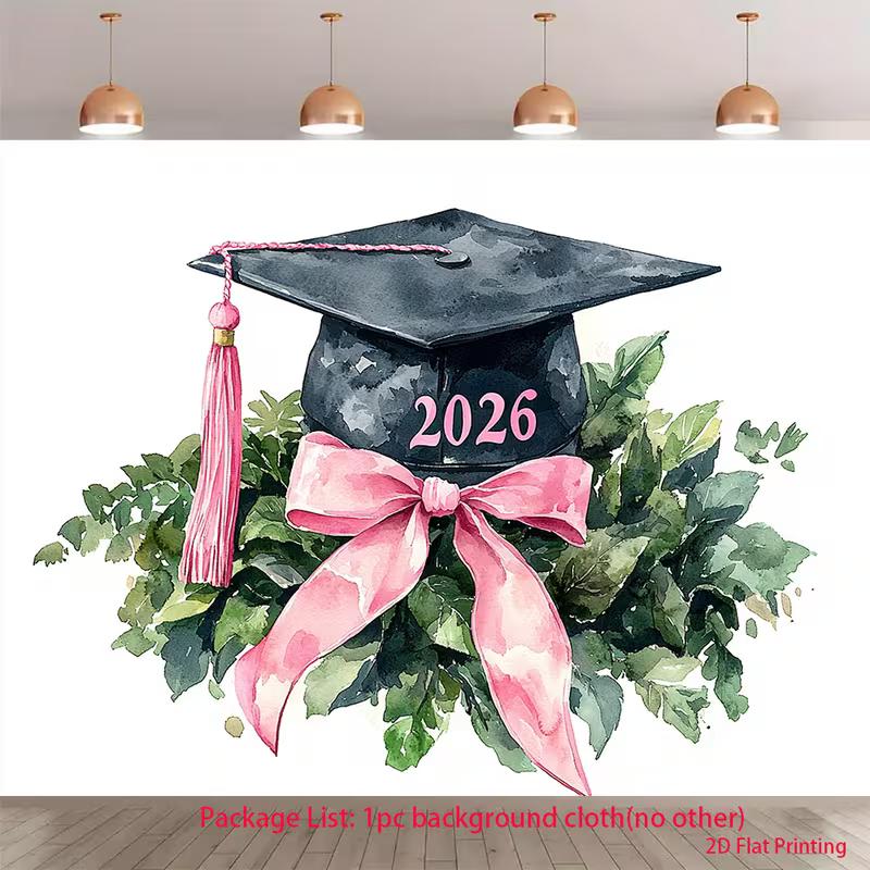 2D Pink & Green Graduation Backdrop, 2026 Watercolor Cap Photo Booth Background 47.2x31.5inch/120*80cm
2D Pink & Green Graduation Backdrop, 2026 Watercolor Cap Photo Booth Background 47.2x31.5inch/120*80cm