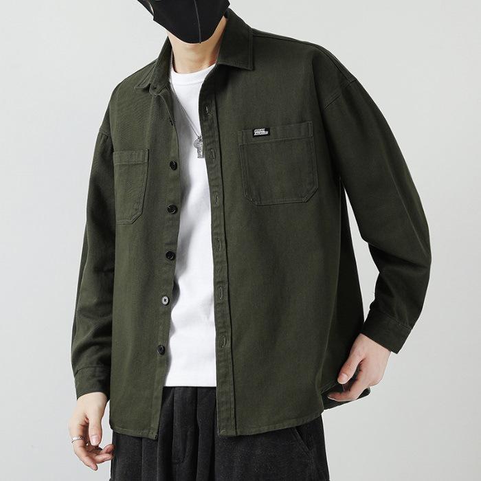 Men s Loose Trendy Casual Lapel Long-sleeved Tops for Shirts, New Knitted Cotton Jacket M
Men s Loose Trendy Casual Lapel Long-sleeved Tops for Shirts, New Knitted Cotton Jacket M