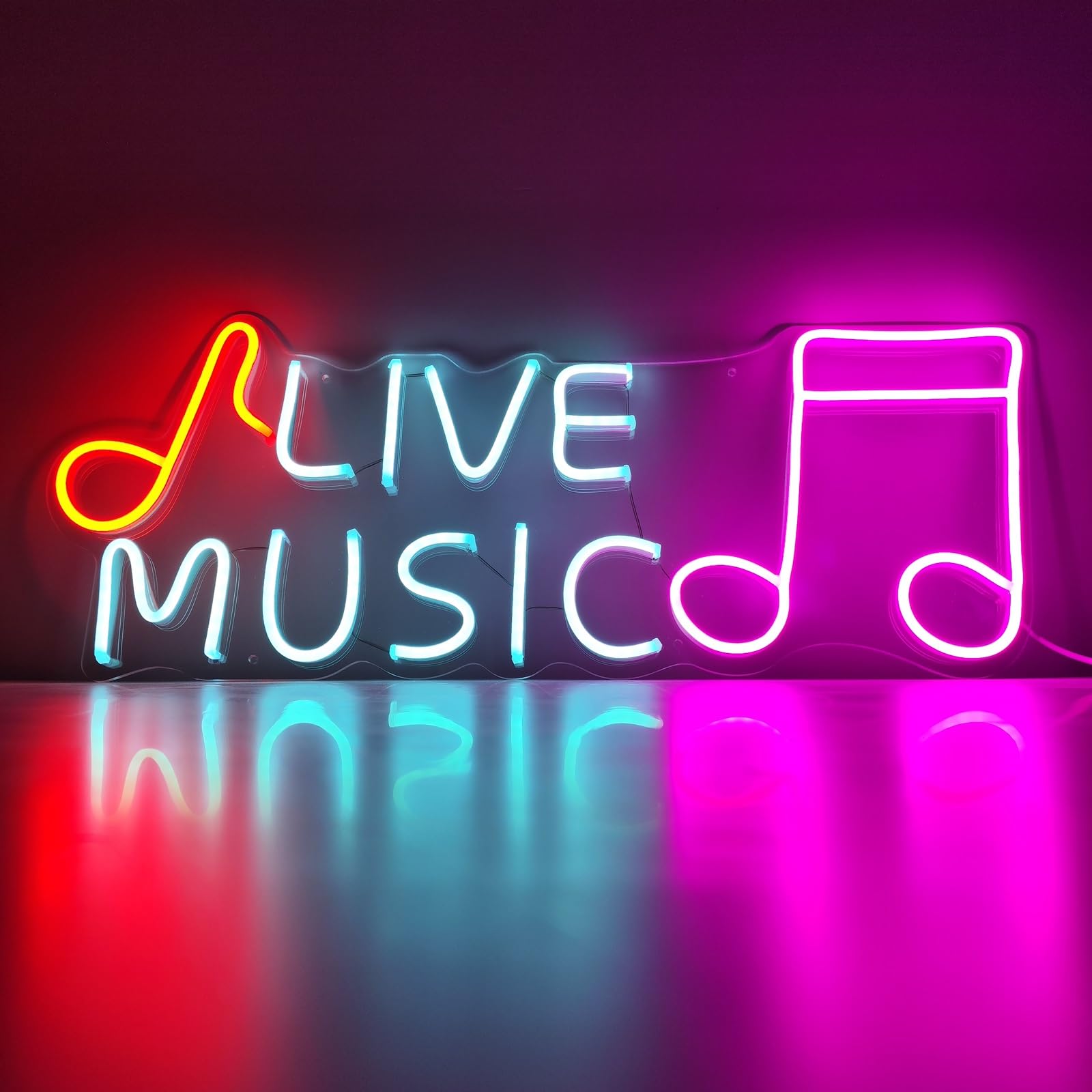 Live Music Neon Sign Music Record Led for Wall Decor,Light Up Signs for Bedroom,Night Club Beer Bar Party Decorations
Live Music Neon Sign Music Record Led for Wall Decor,Light Up Signs for Bedroom,Night Club Beer Bar Party Decorations