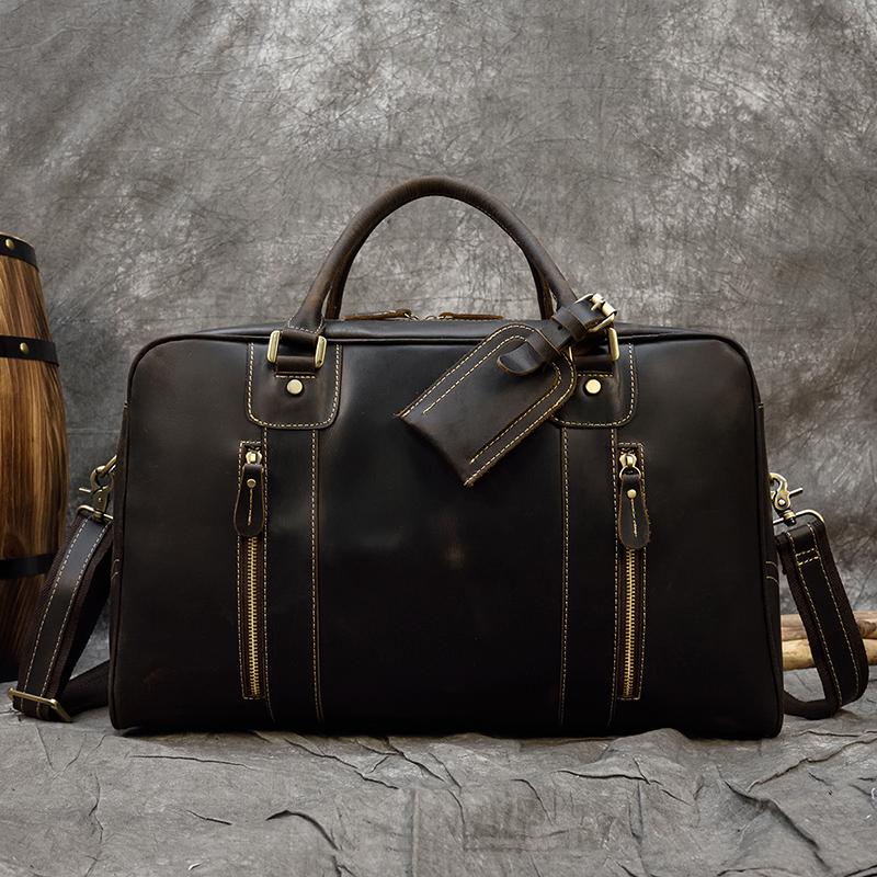 Vintage Leather Travel Bag Crazy Horse Leather Fashion Handbags For Man Male Leather Duffle Bags Brown Weekender Bag темно-коричневого
Vintage Leather Travel Bag Crazy Horse Leather Fashion Handbags For Man Male Leather Duffle Bags Brown Weekender Bag темно-коричневого