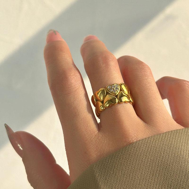 Cz stone pave heart band rings stainless steel rings for women minimalist simple dainty stainless steel jewelry non tarnish
Cz stone pave heart band rings stainless steel rings for women minimalist simple dainty stainless steel jewelry non tarnish