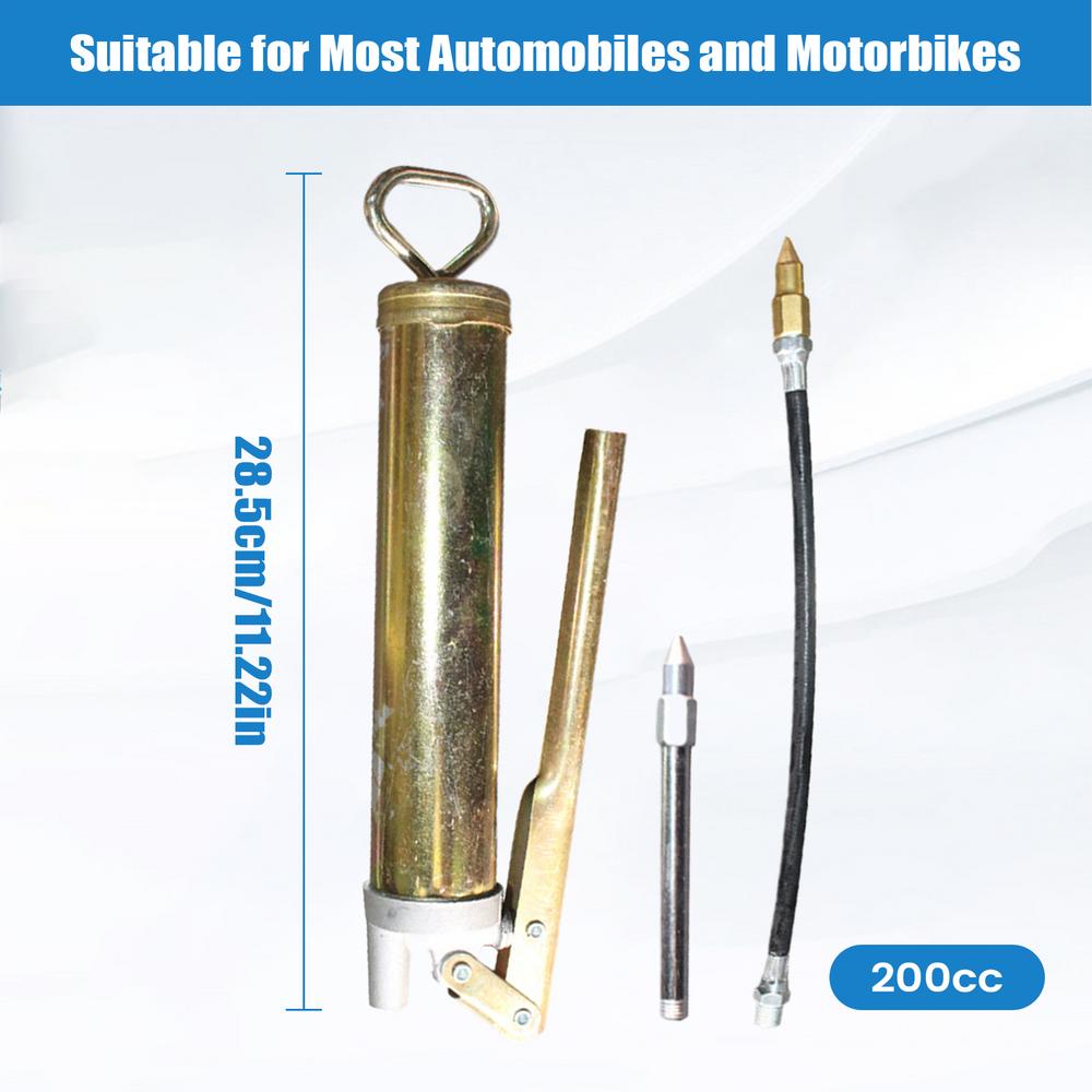 Manual High Pressure Grease Gun Tool with Whip Hose, Automotive Lubrication Applicator for Mechanics Construction Technicians
Manual High Pressure Grease Gun Tool with Whip Hose, Automotive Lubrication Applicator for Mechanics Construction Technicians