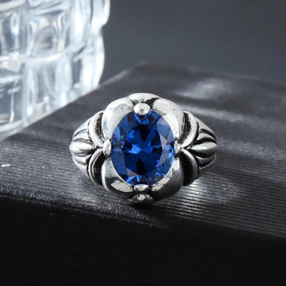 Unisex Retro Style Sapphire Ring Simple Temperament Casual Finger Accessories 7&antique silver синий
Unisex Retro Style Sapphire Ring Simple Temperament Casual Finger Accessories 7&antique silver синий