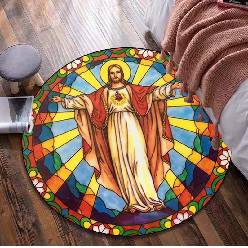 1Pc Jesus Circular Print Rug - home decoration Carpet For Living Room Bedroom Flooring Computer Chair Area Rug 80x80cm( 31x31in)
1Pc Jesus Circular Print Rug - home decoration Carpet For Living Room Bedroom Flooring Computer Chair Area Rug 80x80cm( 31x31in)