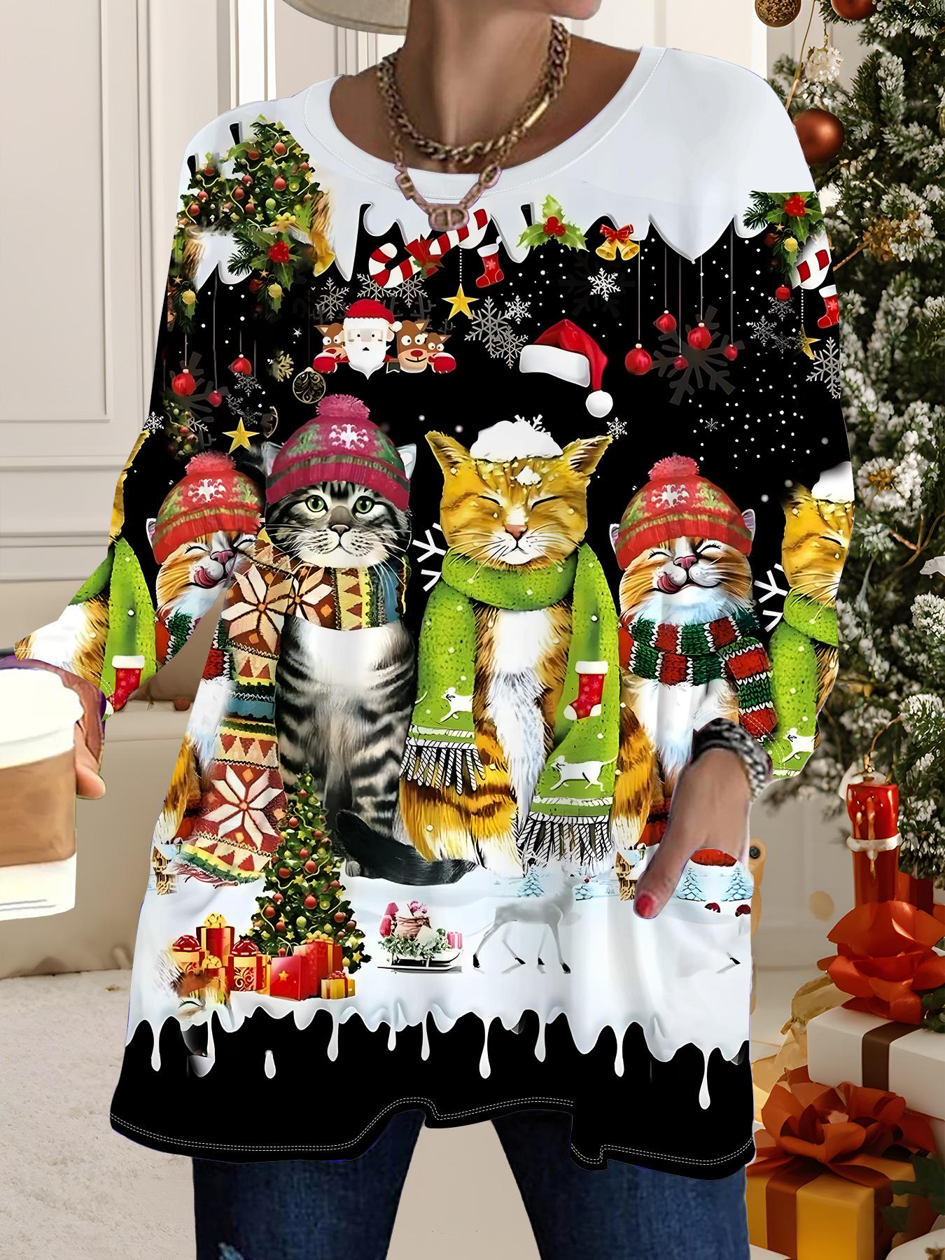 Осень-Зима 2025 Новые Женские Топы Большого Размера, Модные Футболки с 3D-принтом на Рождество, с Круглым Вырезом и Длинным Рукавом 6XL зелёный
Осень-Зима 2025 Новые Женские Топы Большого Размера, Модные Футболки с 3D-принтом на Рождество, с Круглым Вырезом и Длинным Рукавом 6XL зелёный