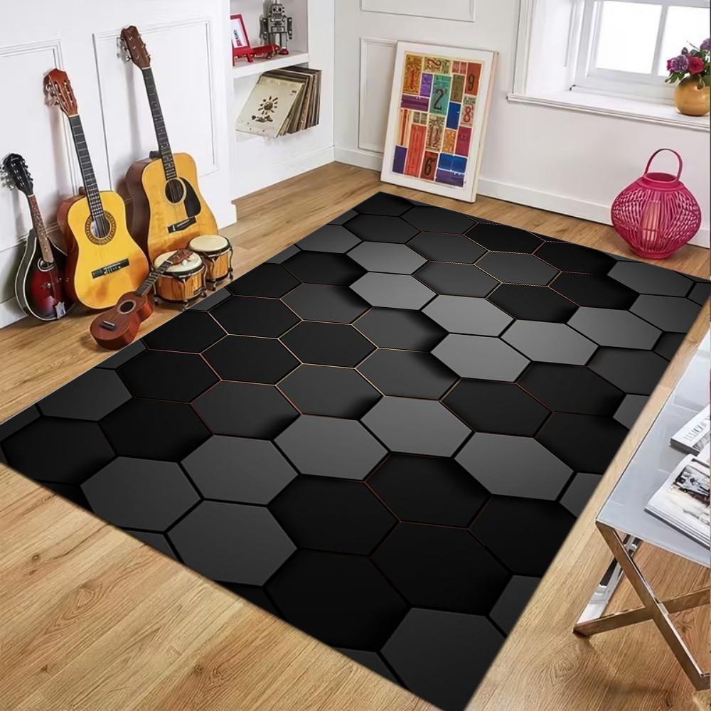 Hexagon Honeycomb Pattern Carpet Mat Rug Living Room Home Decoration Geometric 3D Floor Mat Gold Line Design Non Slip 40X60cm
Hexagon Honeycomb Pattern Carpet Mat Rug Living Room Home Decoration Geometric 3D Floor Mat Gold Line Design Non Slip 40X60cm