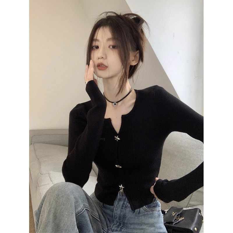 V-neck Knitting Spring and Autumn Clothing Stylish Niche Style Bottoming Shirt Black 2XL Suggested 65.00 kg-75.00 kg
V-neck Knitting Spring and Autumn Clothing Stylish Niche Style Bottoming Shirt Black 2XL Suggested 65.00 kg-75.00 kg