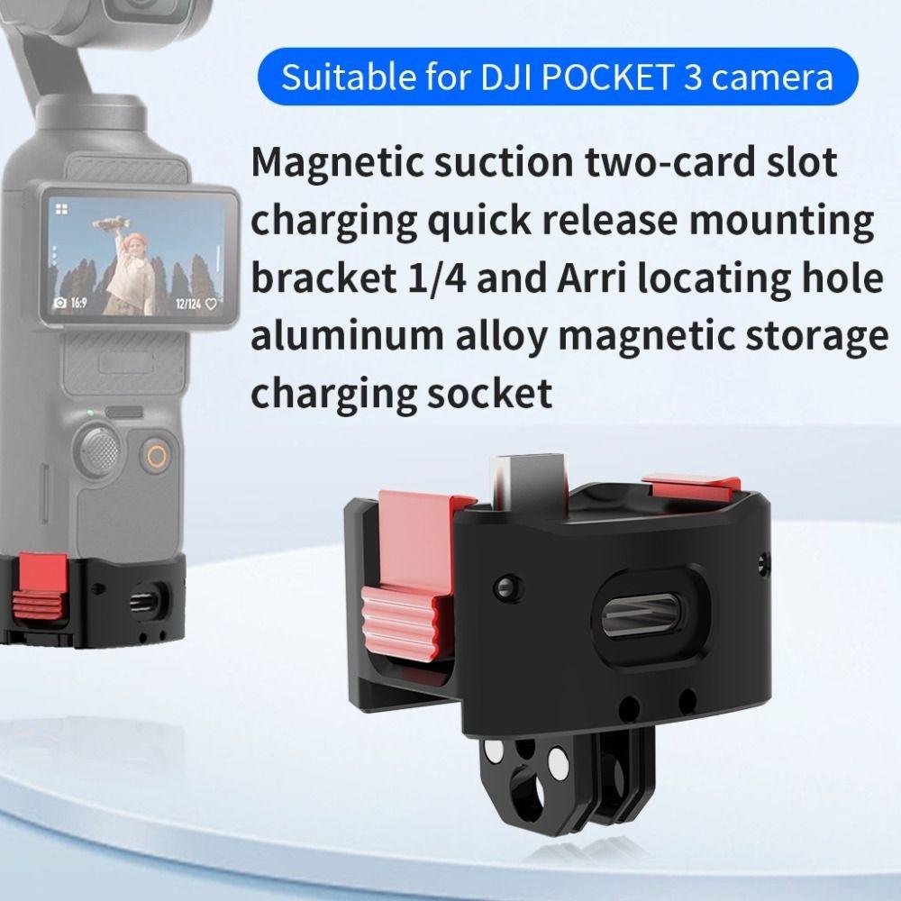 with 1/4 Screw Hole Charging Magnetic Quick Mount Quick Release Bracket for DJI Pocket3
with 1/4 Screw Hole Charging Magnetic Quick Mount Quick Release Bracket for DJI Pocket3