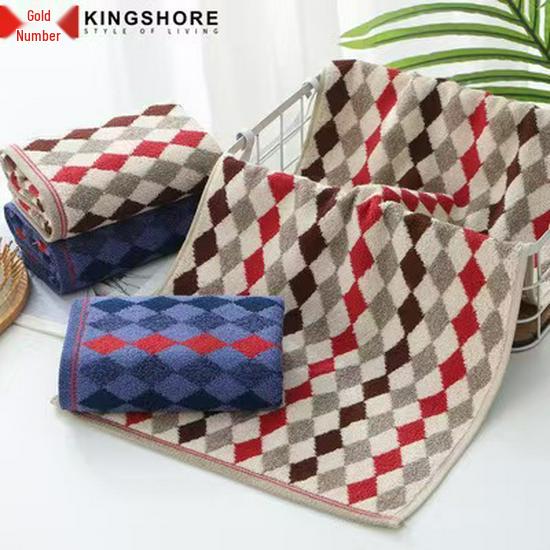 Jin Hao Jacquard Diamond Pattern Pure Cotton Face Towel, Dark Color, 72x34cm, 95g 72*34
Jin Hao Jacquard Diamond Pattern Pure Cotton Face Towel, Dark Color, 72x34cm, 95g 72*34