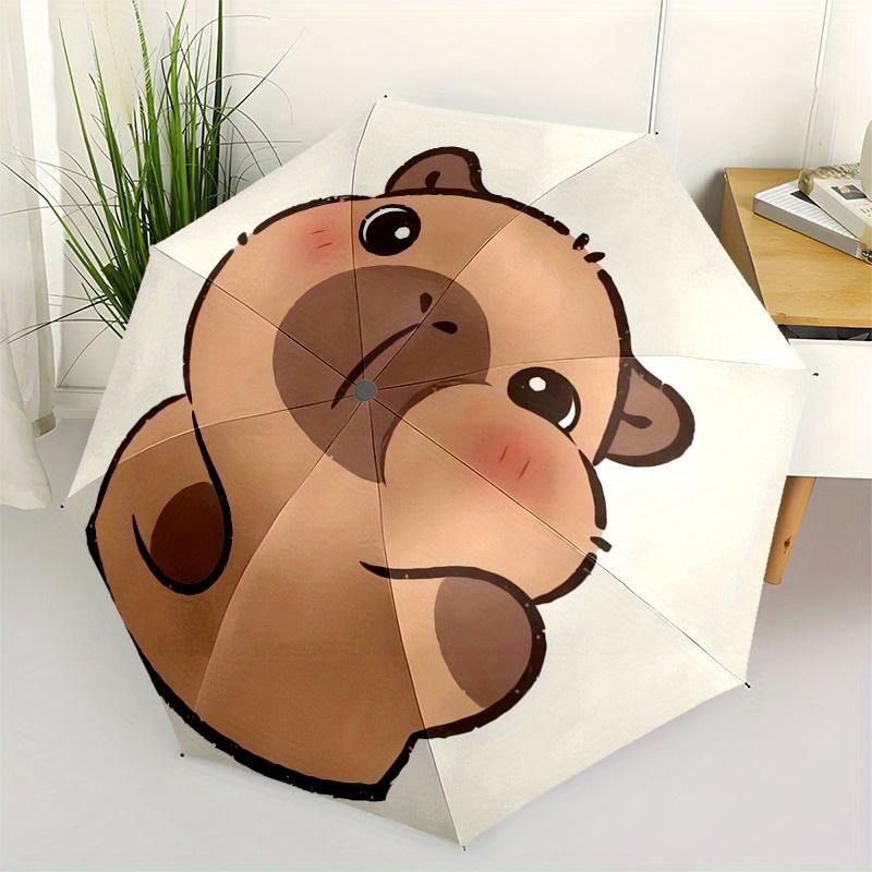 Capybara Automatic Folding Umbrella Simple 8 Rib Design, Bright Cartoon Pattern, Durable Iron Frame, Suitable For Travel, Outdoor, Beach C
Capybara Automatic Folding Umbrella Simple 8 Rib Design, Bright Cartoon Pattern, Durable Iron Frame, Suitable For Travel, Outdoor, Beach C