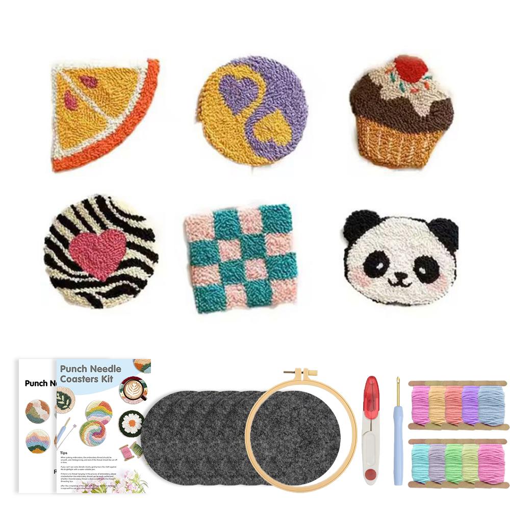 Craft Punch Needle Coasters Kit Easy Wool Poke Magic Needle Embroidery Set Making Tufted Mug Rug Pads Coaster for Adult Beginner Coasters
Craft Punch Needle Coasters Kit Easy Wool Poke Magic Needle Embroidery Set Making Tufted Mug Rug Pads Coaster for Adult Beginner Coasters