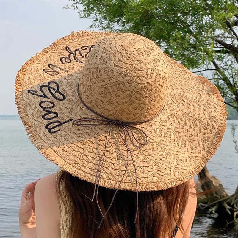 Summer new big brim embroidered hat women s straw woven tassel strap straw hat outdoor sun protection travel sun hat One Size
Summer new big brim embroidered hat women s straw woven tassel strap straw hat outdoor sun protection travel sun hat One Size