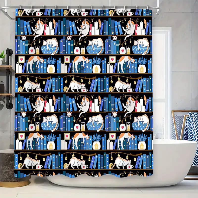 Cat Shower Curtain Cute Kitten Patterned Bathroom Decor Waterproof Fabric Washable Home Decor Gift W60H190(CM)-1 Pcs
Cat Shower Curtain Cute Kitten Patterned Bathroom Decor Waterproof Fabric Washable Home Decor Gift W60H190(CM)-1 Pcs
