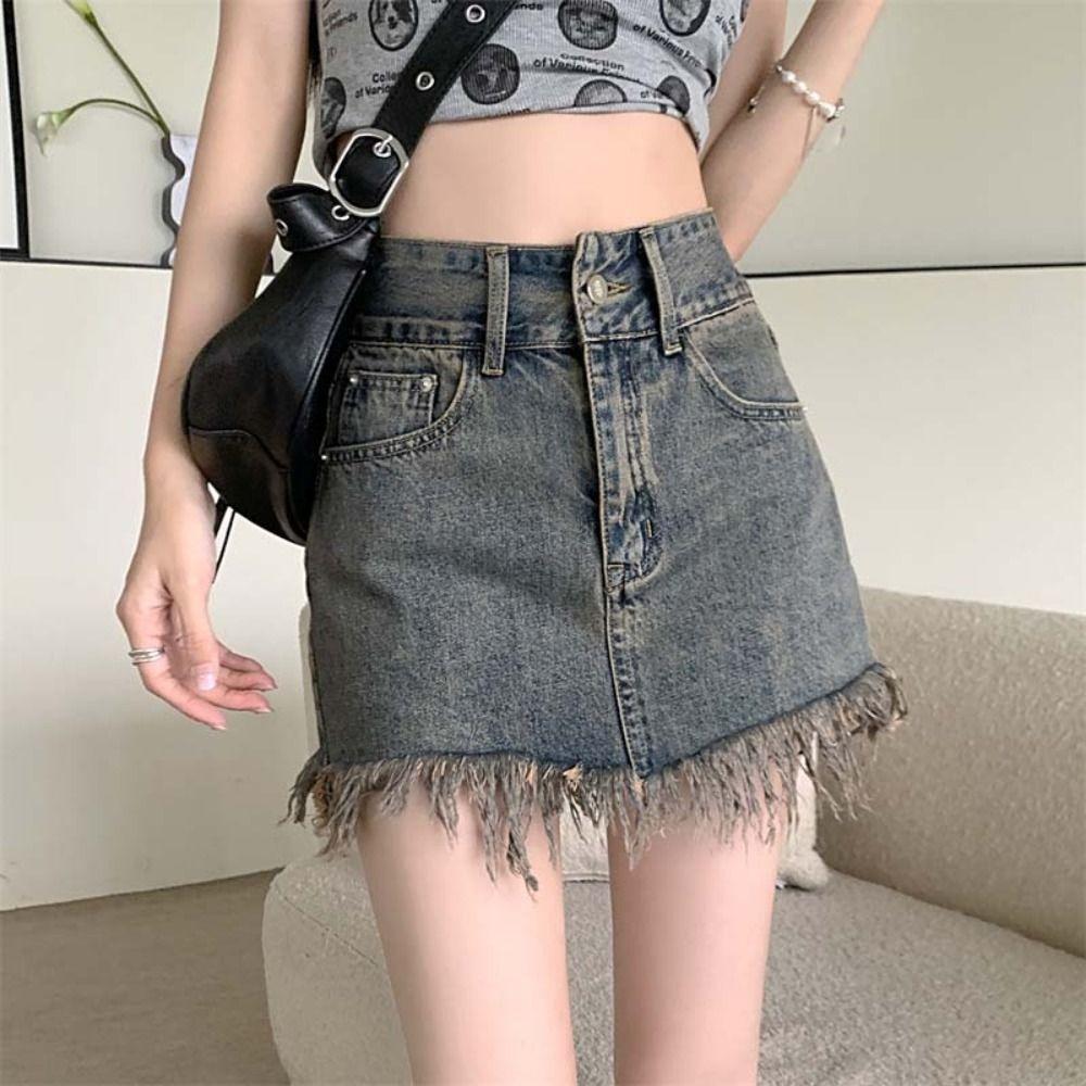 Burrs Tassel High Waist A Line Mini Skirt Simple Women s Denim Tassel Skirts Fashion Lady M
Burrs Tassel High Waist A Line Mini Skirt Simple Women s Denim Tassel Skirts Fashion Lady M