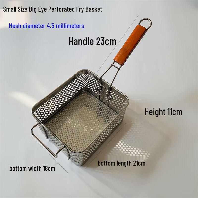 Jingyuheng Small Perforated Stainless Steel Frying Basket, 2-Pack
Jingyuheng Small Perforated Stainless Steel Frying Basket, 2-Pack