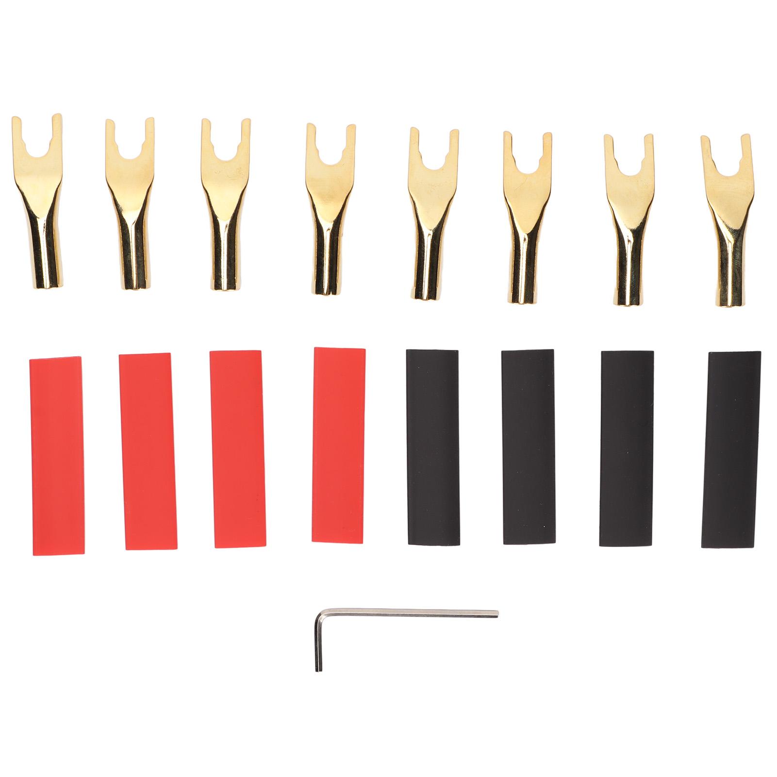 8 Pairs Y Spade Plug Professional 45 Degree Fork Spade Connector for DIY Speaker Wire
8 Pairs Y Spade Plug Professional 45 Degree Fork Spade Connector for DIY Speaker Wire