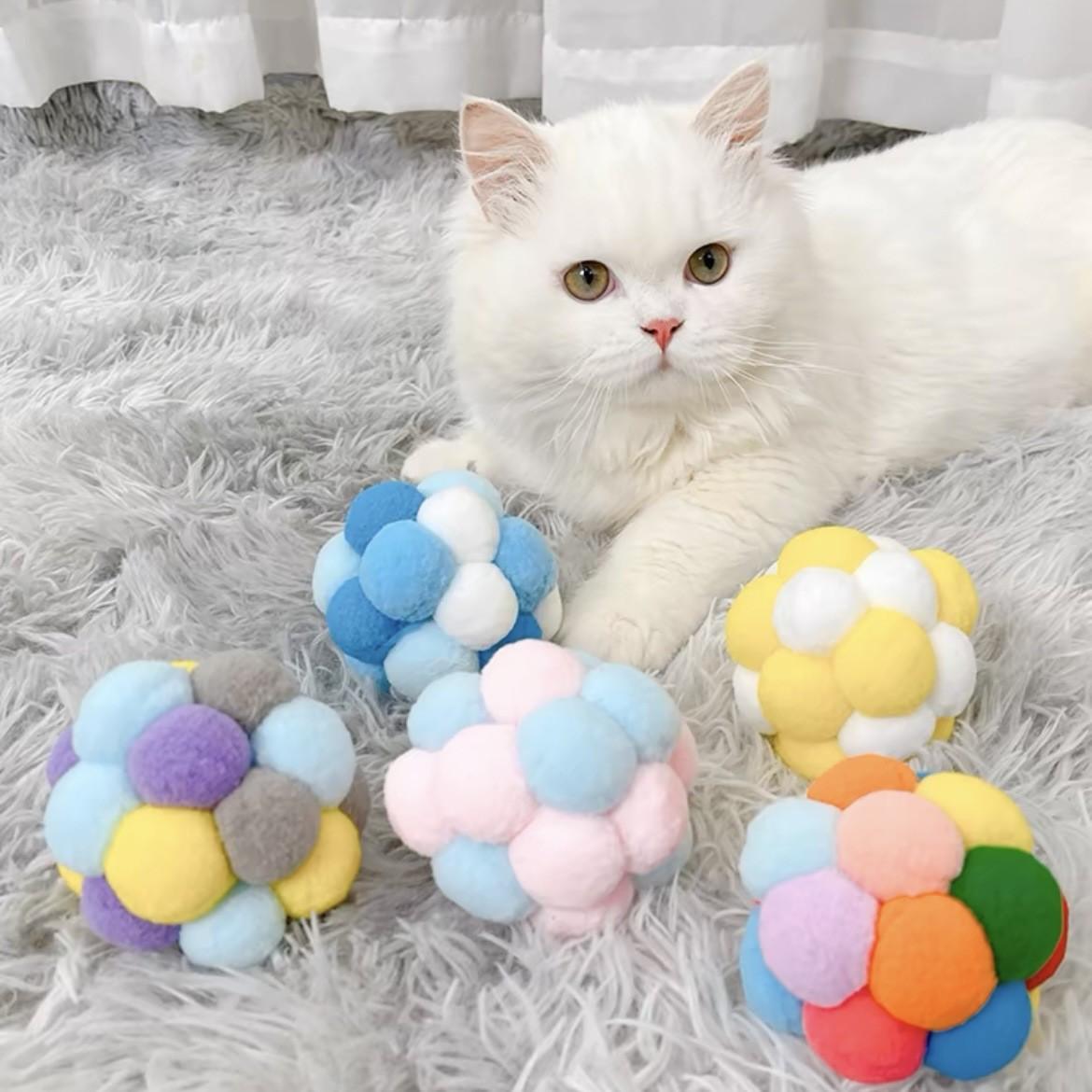 1PCS Cat Toys Cat Plush Ball Toy Pet Elastic Bell Ball Self Hi Ball Playing Cat Colorful Woolen
1PCS Cat Toys Cat Plush Ball Toy Pet Elastic Bell Ball Self Hi Ball Playing Cat Colorful Woolen