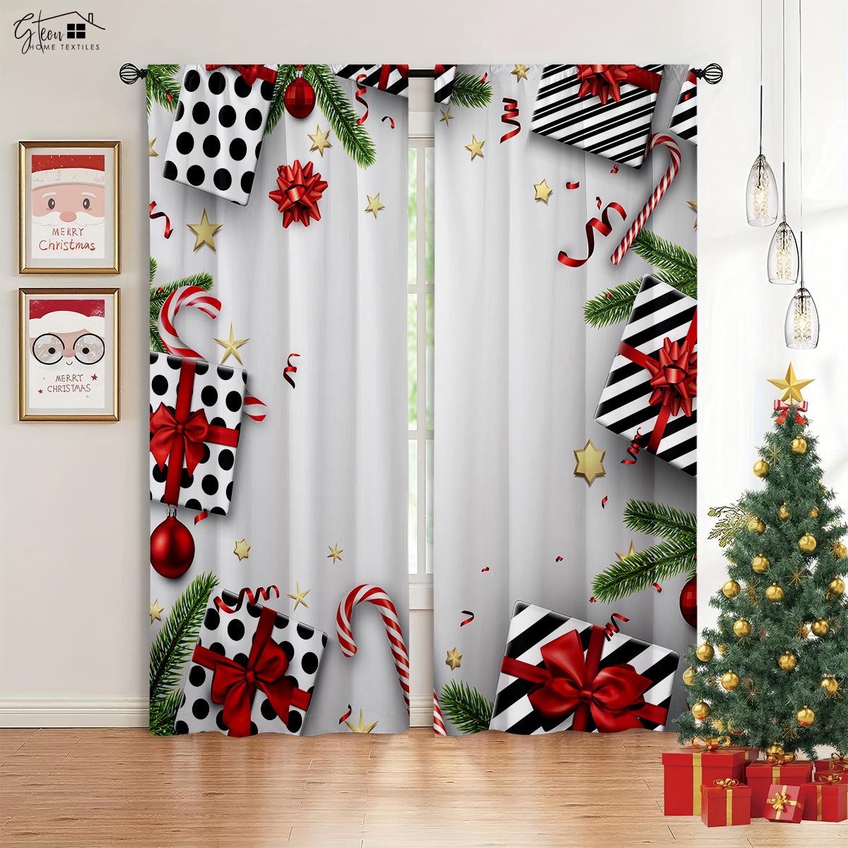 Christmas Ornament Drapes Christmas Tree Gifts Fireplace Livingroom Space Bedchamber Children Latest Festival 3D Printing Drapes W50xH130(CM)x2PCS&Grommet Top
Christmas Ornament Drapes Christmas Tree Gifts Fireplace Livingroom Space Bedchamber Children Latest Festival 3D Printing Drapes W50xH130(CM)x2PCS&Grommet Top