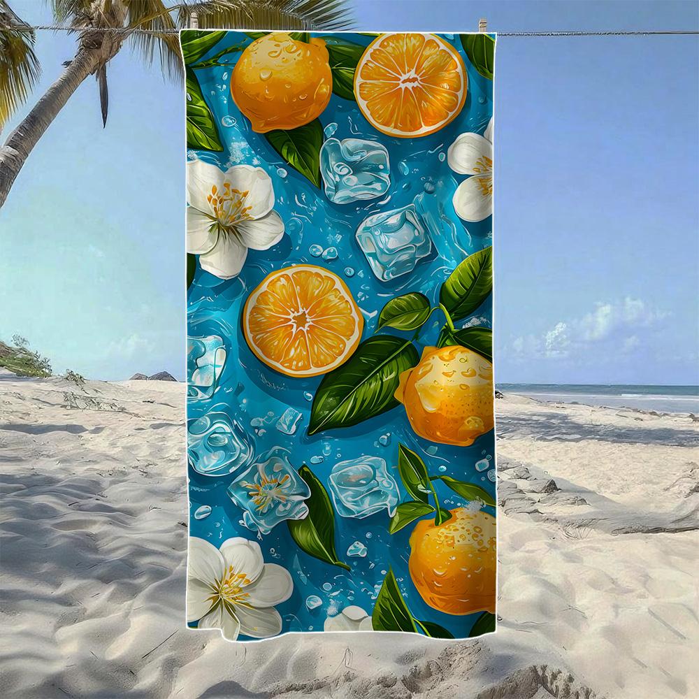 Citrus & Tropical Leaf Beach Towel, Soft Quick-Drying, Perfect For Portable Outdoor Travel, Swimming, Camping And Summer Beach W40*H60(CM)
Citrus & Tropical Leaf Beach Towel, Soft Quick-Drying, Perfect For Portable Outdoor Travel, Swimming, Camping And Summer Beach W40*H60(CM)