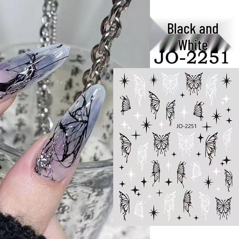 Xiaohongshu Bestseller: Waterproof Butterfly Nail Art Stickers - Trendy Dark Decals, Hollow Design.
Xiaohongshu Bestseller: Waterproof Butterfly Nail Art Stickers - Trendy Dark Decals, Hollow Design.