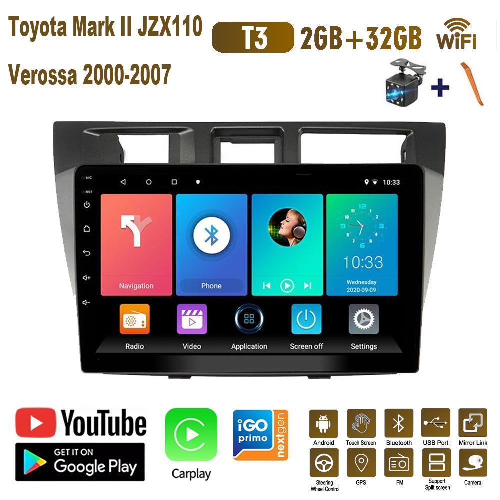 Беспроводная автомобильная магнитола на базе Android Carplay для Toyota Mark II JZX110 Verossa 2000-2007, мультимедийный видеоплеер, GPS-навигация, WIFI, 2 + 32 ГБ 1+16GB
Беспроводная автомобильная магнитола на базе Android Carplay для Toyota Mark II JZX110 Verossa 2000-2007, мультимедийный видеоплеер, GPS-навигация, WIFI, 2 + 32 ГБ 1+16GB