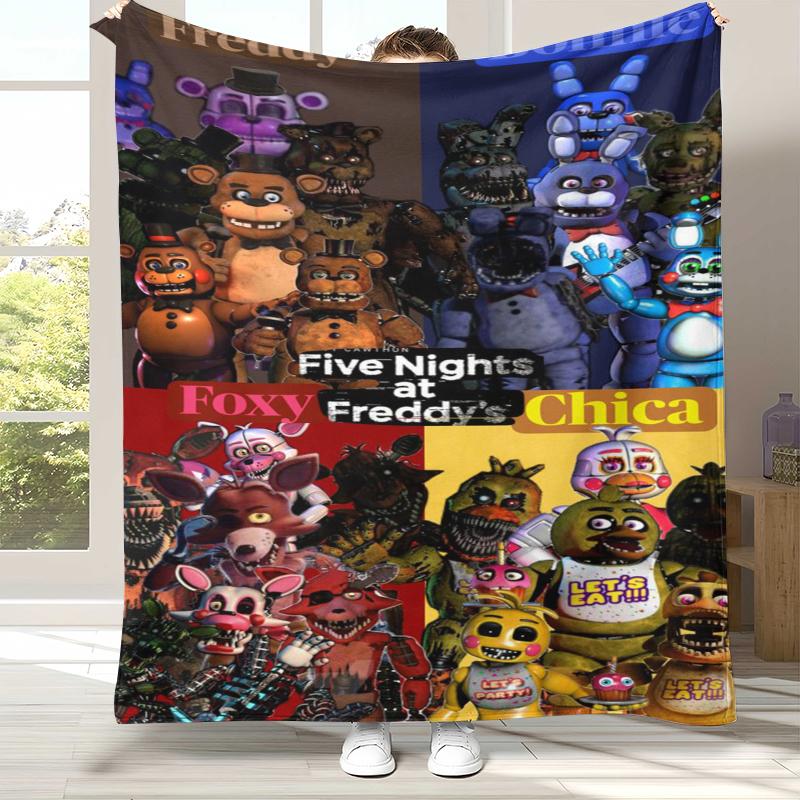 Horror Freddy F-FNAF Games Flannel Blanket,Ultra Soft Warm Plush Throw for Home Bedroom Bed Sofa Cover Office Camping Picnic 75x90cm
Horror Freddy F-FNAF Games Flannel Blanket,Ultra Soft Warm Plush Throw for Home Bedroom Bed Sofa Cover Office Camping Picnic 75x90cm