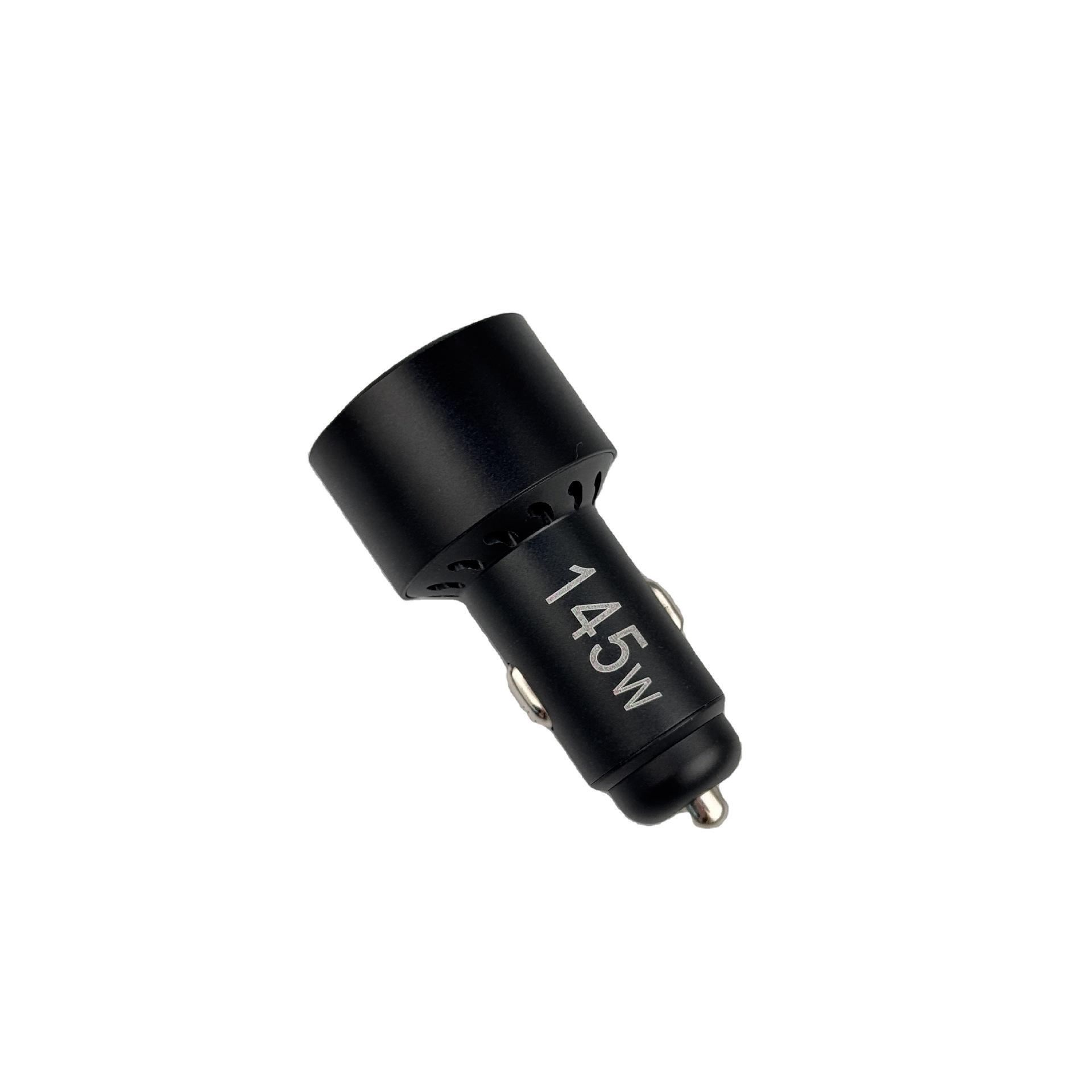 145W Triple-Port USB Car Charger with QC3.0 & PD, Dual Cigarette Lighter Fast Charging Adapter
145W Triple-Port USB Car Charger with QC3.0 & PD, Dual Cigarette Lighter Fast Charging Adapter