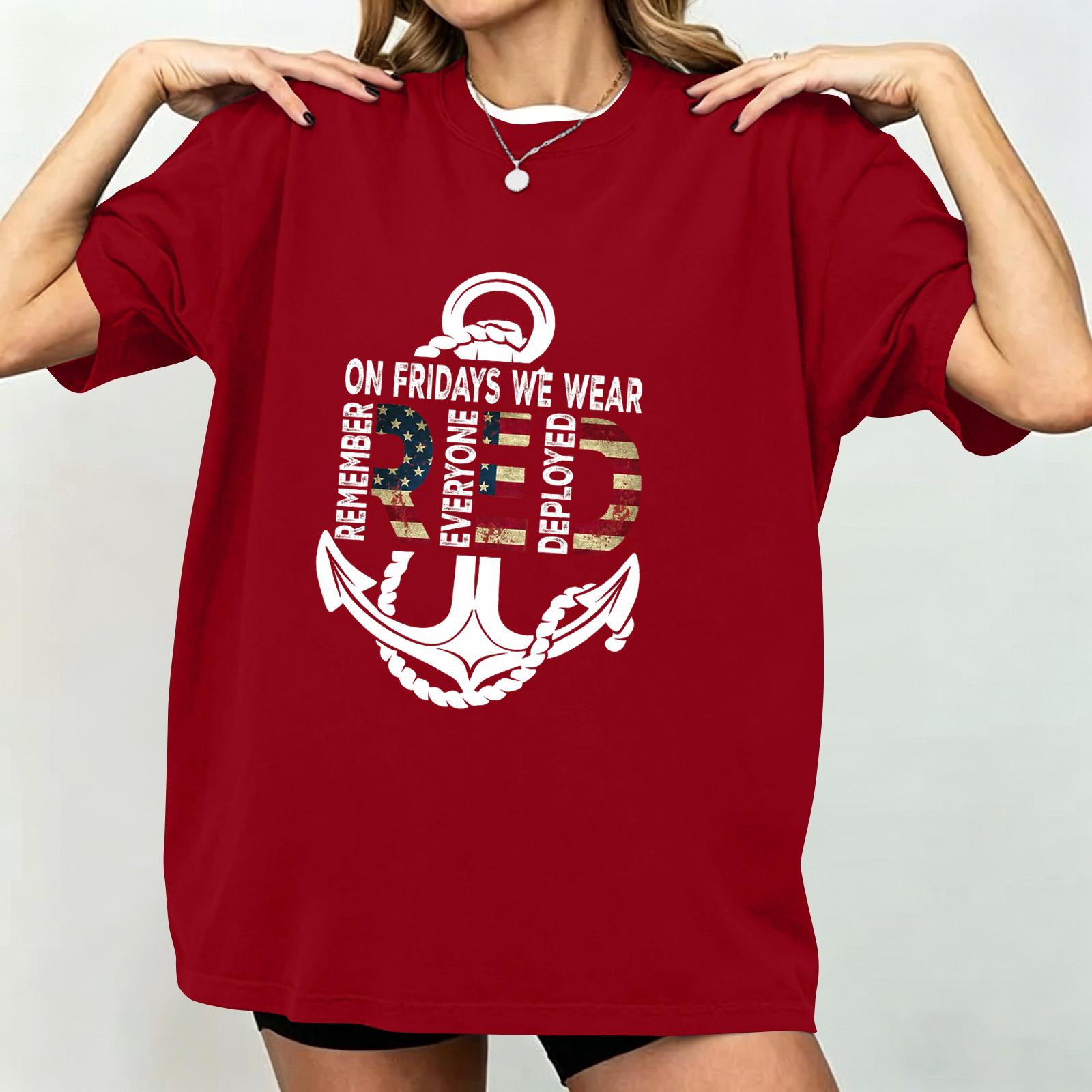 Women s Casual Short Sleeve T-Shirt Loose Fit Crew Neck Graphic Print Top Comfortable Summer Tee for Daily Wear S червоний
Women s Casual Short Sleeve T-Shirt Loose Fit Crew Neck Graphic Print Top Comfortable Summer Tee for Daily Wear S червоний