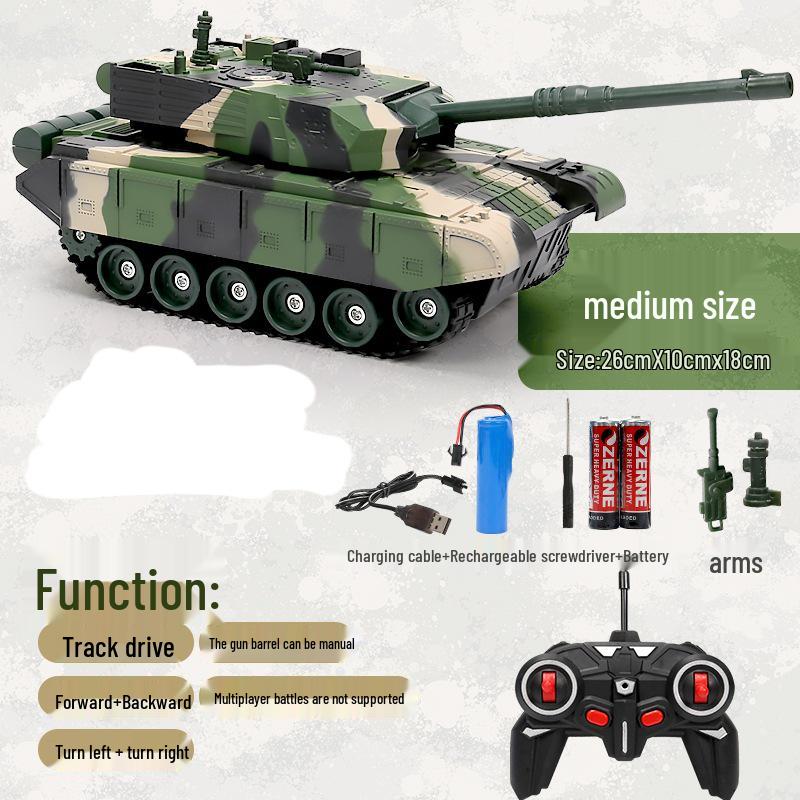 Перезаряжаемый внедорожный радиоуправляемый бронированный танк-игрушка для детей 1 Battery камуфляж зеленый
Перезаряжаемый внедорожный радиоуправляемый бронированный танк-игрушка для детей 1 Battery камуфляж зеленый