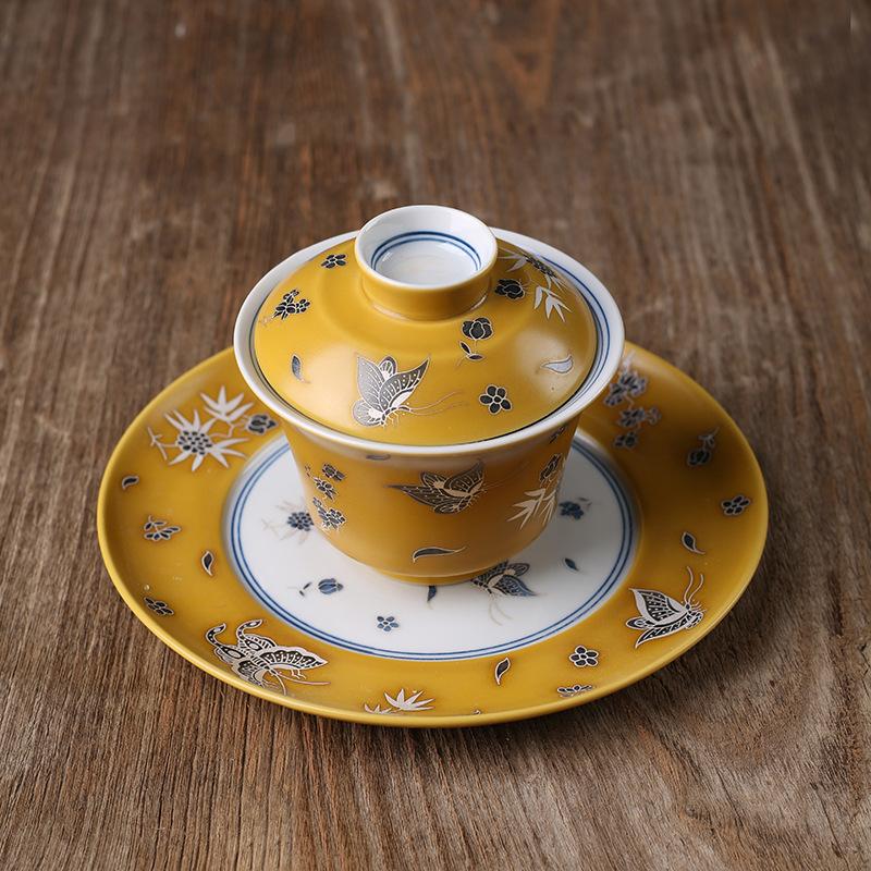 Love of Butterfly Gaiwan Tray for Women, Ceramic Little Teapot, Kung Fu Tea Set, Overglazed Color Figure, Personalized Creative
Love of Butterfly Gaiwan Tray for Women, Ceramic Little Teapot, Kung Fu Tea Set, Overglazed Color Figure, Personalized Creative