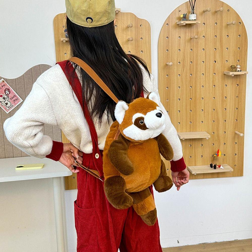 Мягкая игрушка в виде животного, сумка через плечо, кавайная детская школьная сумка, панда, плюшевый рюкзак, подарки на день рождения Style1