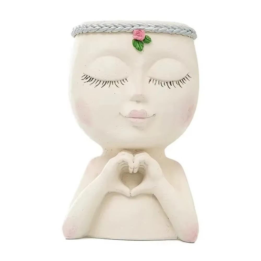 Loving Little Girl Succulent Planter Resin Desktop Storage Face Flower Pot Garden Supplies белый
Loving Little Girl Succulent Planter Resin Desktop Storage Face Flower Pot Garden Supplies белый