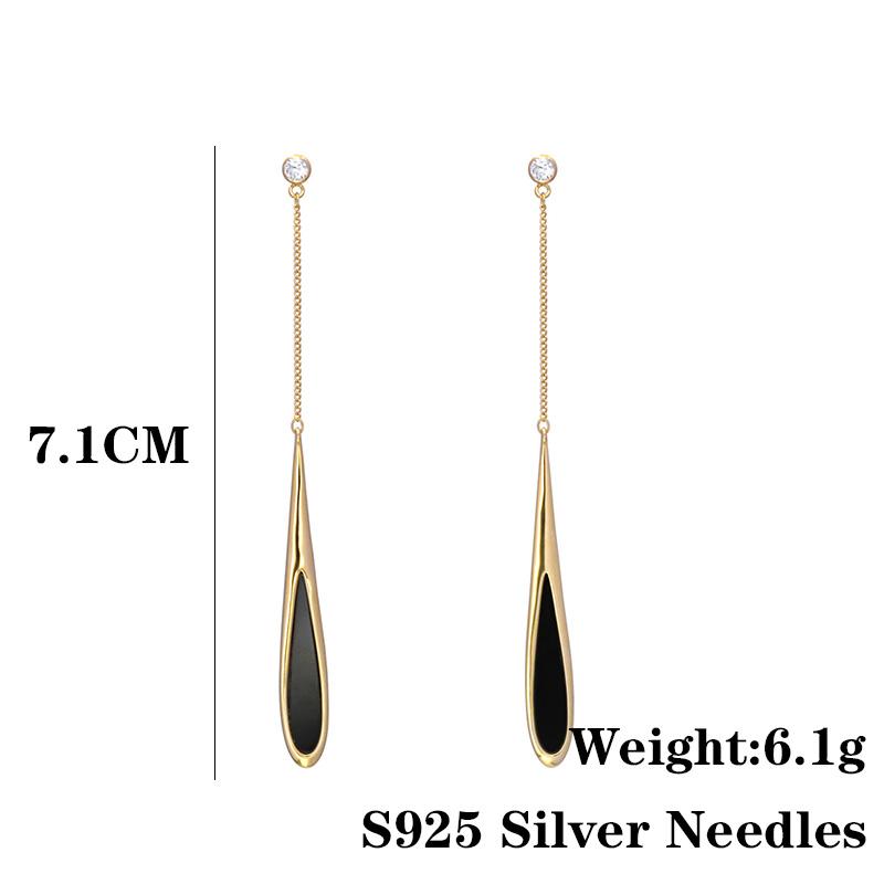 Trendy Long Earrings for Women Vintage Golden Color Crystal Drop Earrings Black Enamel Oil Waterdrop Dangle Earrings Zircon
Trendy Long Earrings for Women Vintage Golden Color Crystal Drop Earrings Black Enamel Oil Waterdrop Dangle Earrings Zircon