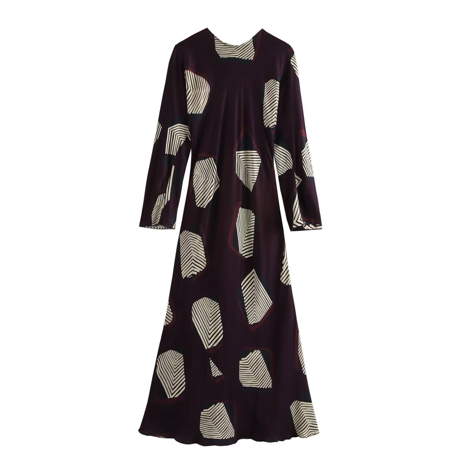2024 Winter Women s Elegant Silk Satin Print Dress in European & American Style Medium
2024 Winter Women s Elegant Silk Satin Print Dress in European & American Style Medium
