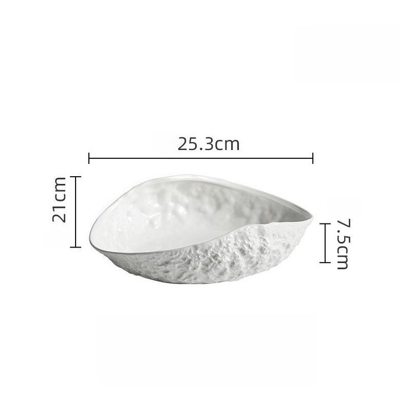 Rock pattern shell plate hotel home use highend large capacity ceramic steamed fish soup plate kitchen creative decoration plate As shown
Rock pattern shell plate hotel home use highend large capacity ceramic steamed fish soup plate kitchen creative decoration plate As shown