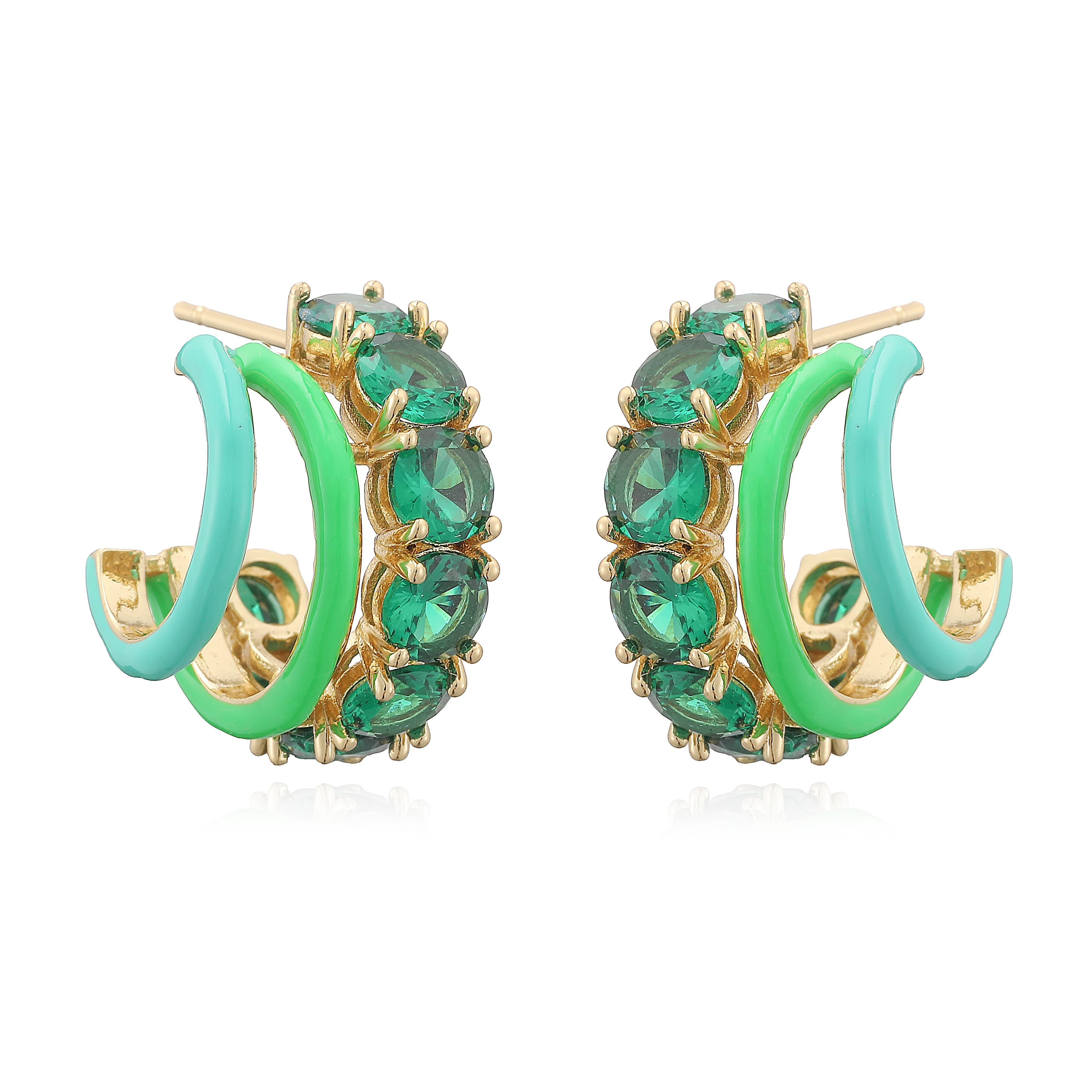 HECHENG,Enamel Drip Glaze Colored CZ Stone Stud Earrings Women s Unisex Zircon Hip-Hop Y2K Style Accessories 1 Pair Other
HECHENG,Enamel Drip Glaze Colored CZ Stone Stud Earrings Women s Unisex Zircon Hip-Hop Y2K Style Accessories 1 Pair Other