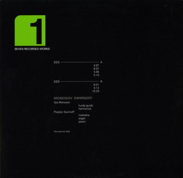 12inch Record MONOSOV SWIRNOFF - Seven Recorded Works ECL037 Eclipse Records 2005 US Rock Used
12inch Record MONOSOV SWIRNOFF - Seven Recorded Works ECL037 Eclipse Records 2005 US Rock Used