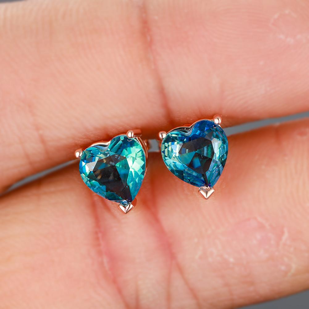 Милые маленькие серьги-гвоздики с турмалином в форме сердца для женщин, роскошные серьги в форме сердца розового золота, ювелирные изделия для свадебной вечеринки аква голубой/розового золота
Милые маленькие серьги-гвоздики с турмалином в форме сердца для женщин, роскошные серьги в форме сердца розового золота, ювелирные изделия для свадебной вечеринки аква голубой/розового золота